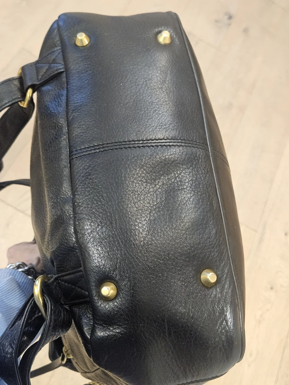 Overland Florence Small Leather Backpack Purse – Black Argentine Cowhide
